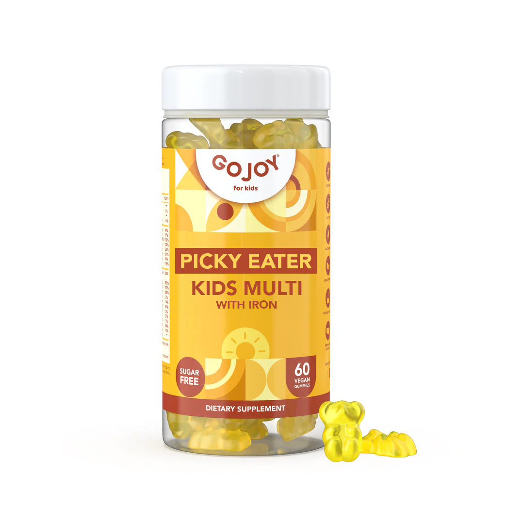 GOJOY Kids Multivitamin Gummies with Iron - Sugar Free - For Toddlers & Children 3 & Up