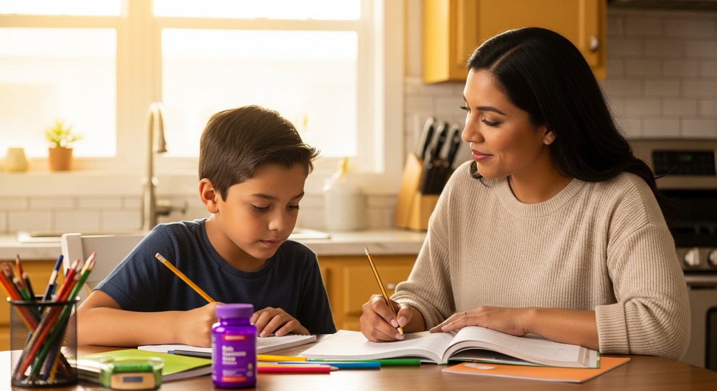 GOJOY Kids Focus Review - Mother helping child with homework