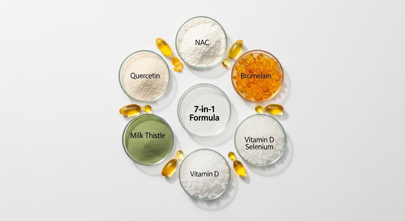 GOJOY Naturals 7-in-1 NACsentials supplement ingredients clinical photography