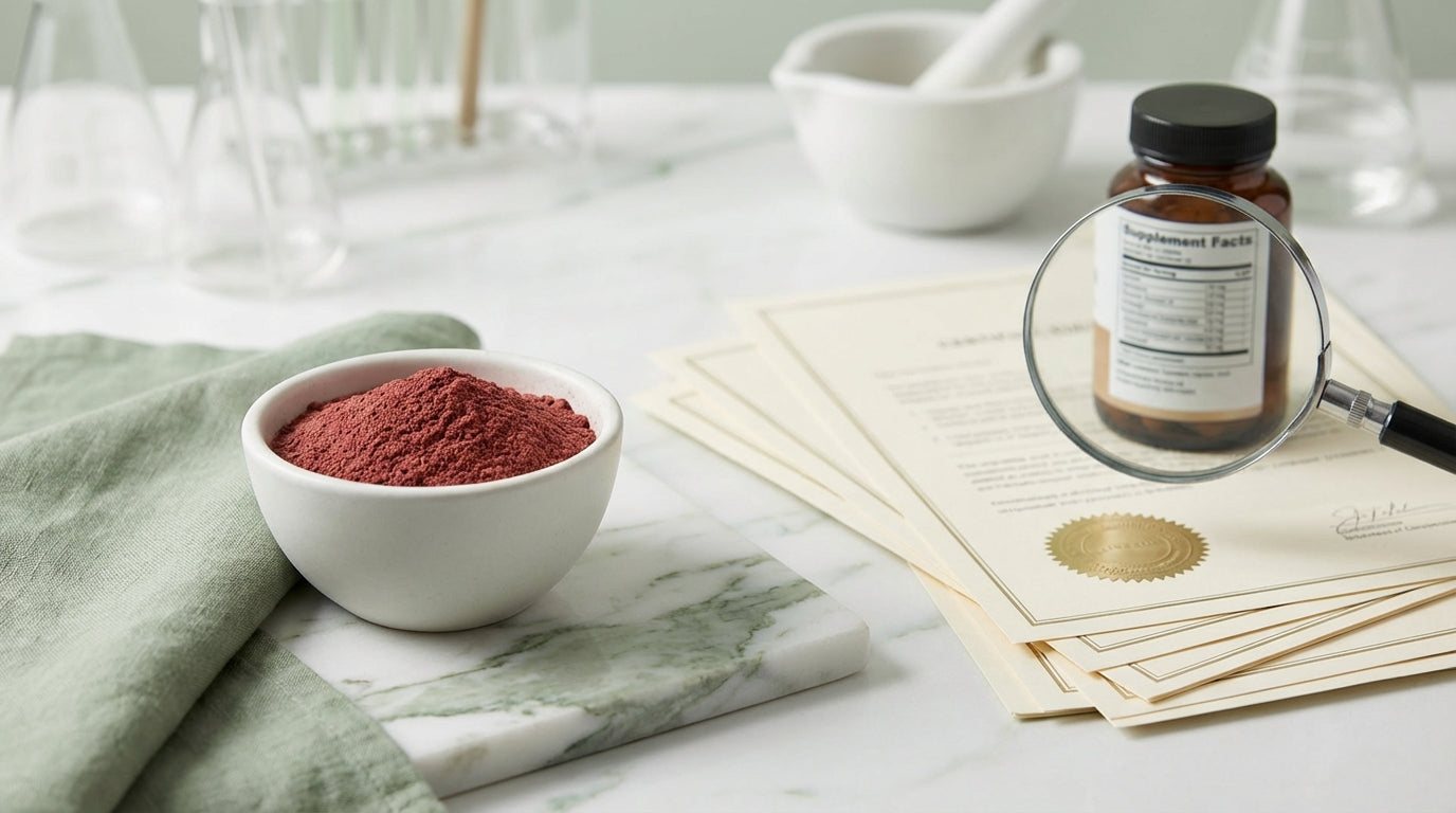 Red yeast rice powder with quality certification documents