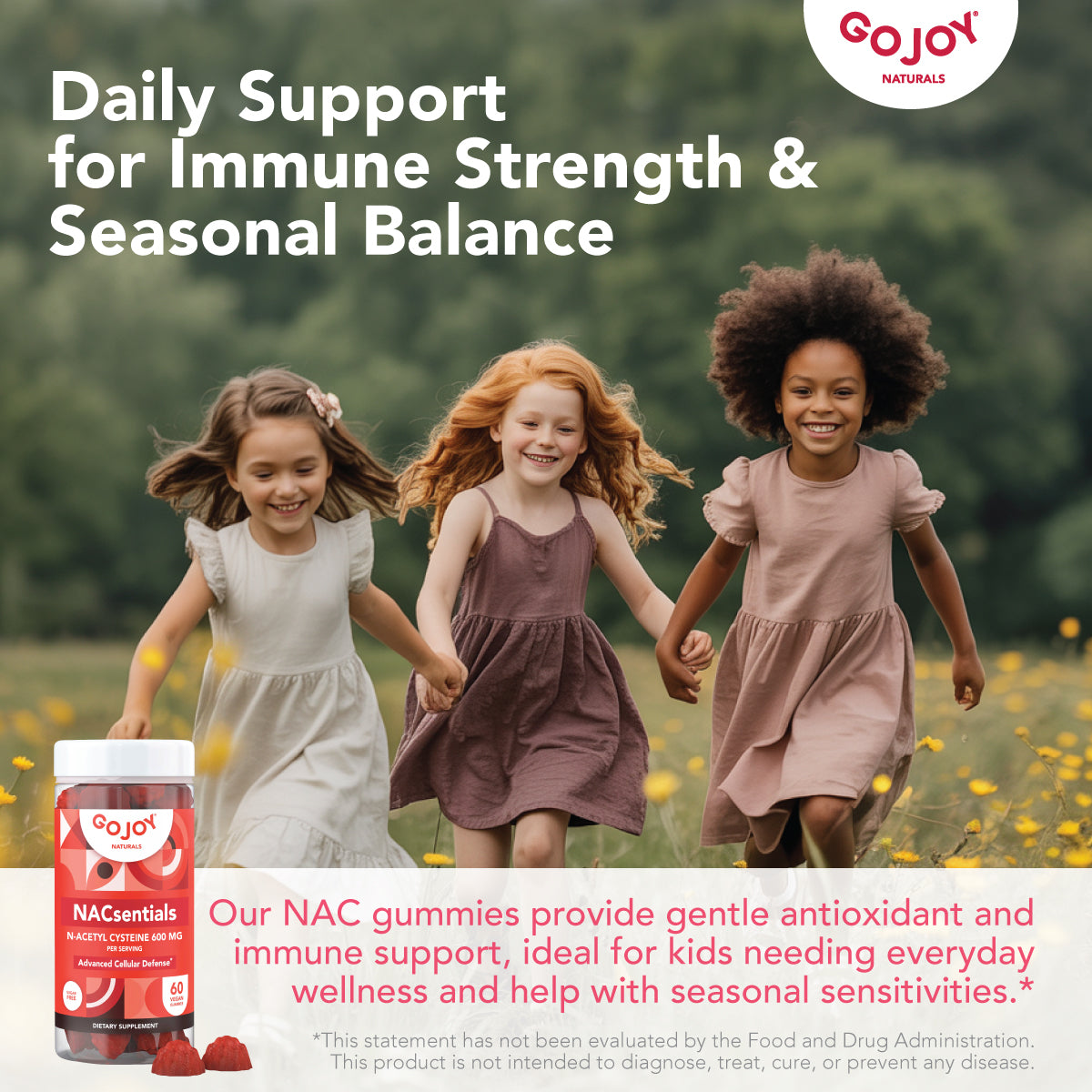 GOJOY 7-in-1 Best NAC Supplement – Advanced Antioxidant Gummies for Cellular Defense & Skin Health
