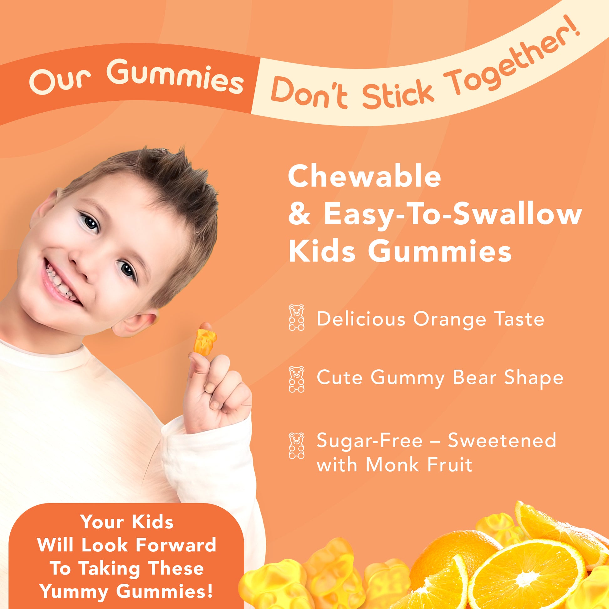 GOJOY Kids Focus Gummies – 7-in-1 Concentration & ADHD Support Supplement
