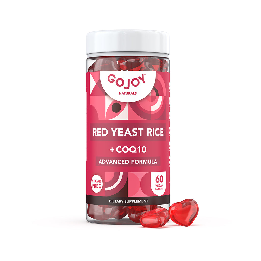 GOJOY Red Yeast Rice + CoQ10 Gummies - Advanced Formula for Heart & Wellness Support - Citrinin-Free, Sugar-Free, Vegan-Friendly