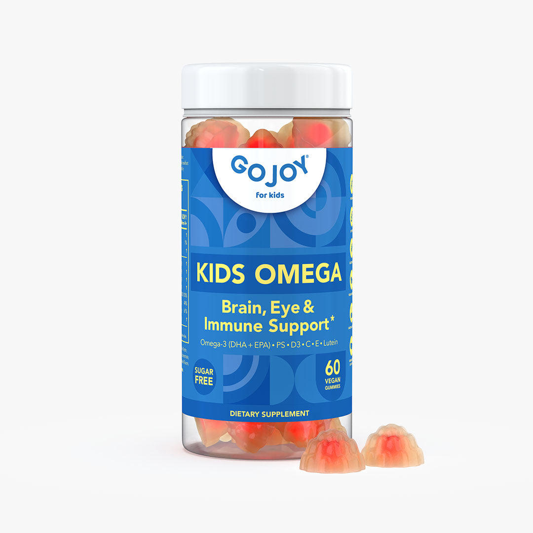 GOJOY Kids Omega 3 DHA Gummies – Brain, Eye & Immune Support – Sugar-Free