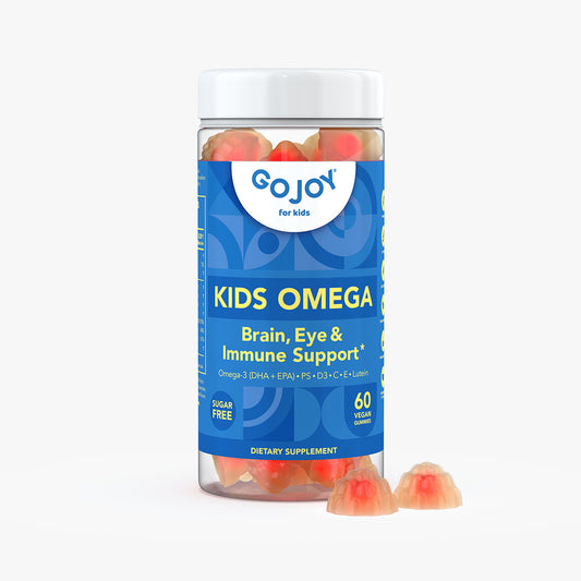 GOJOY Kids Omega 3 DHA Gummies – Brain, Eye & Immune Support – Sugar-Free