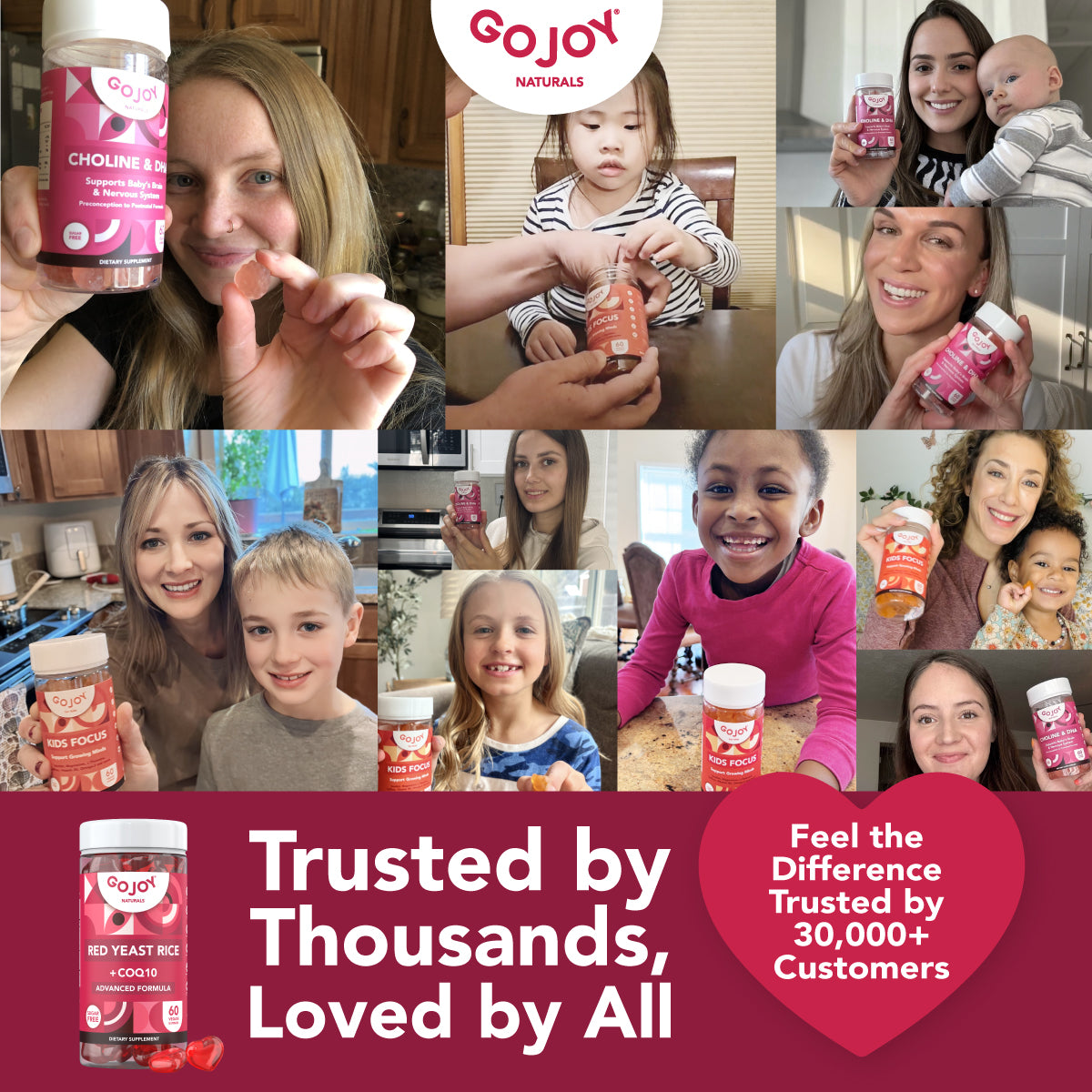 GOJOY Red Yeast Rice CoQ10 Gummies – Heart Support Supplements for Cholesterol Management