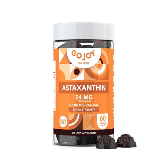 GOJOY Chewable Sugar-Free Astaxanthin Gummies - Natural Astaxanthin 24mg Antioxidant Supplement - 2 Month Supply (60 Gummies)