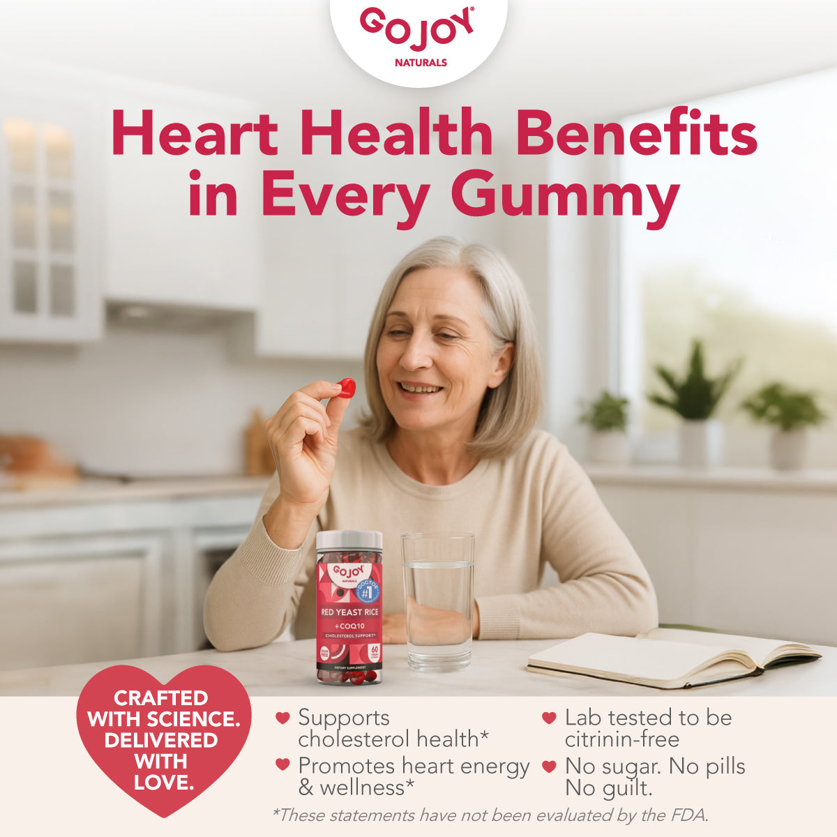 GOJOY Red Yeast Rice CoQ10 Gummies – Heart Support Supplements for Cholesterol Management