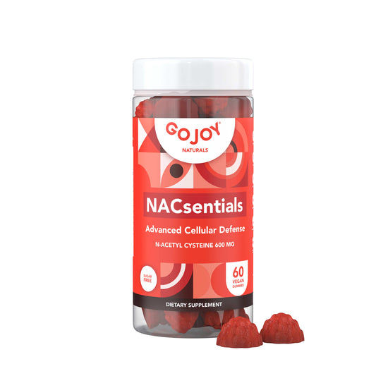 GOJOY NACsentials Gummies - Sugar Free N Acetyl Cysteine 600 mg NAC Gummies - Powerful Antioxidant Supplement with Vitamin C, ALA, Resveratrol & More