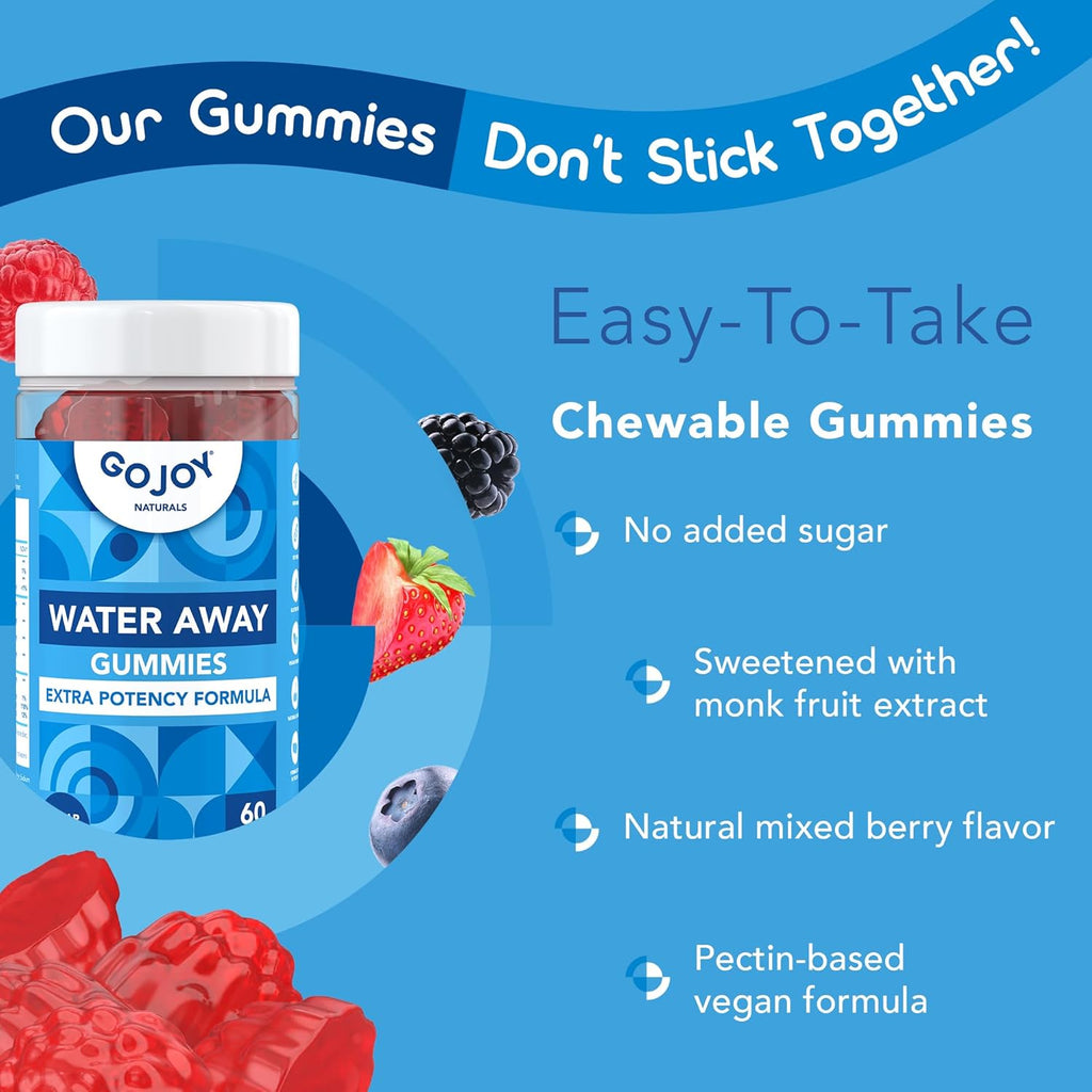 GOJOY Water Away Gummies - Natural Diuretic for Water Retention