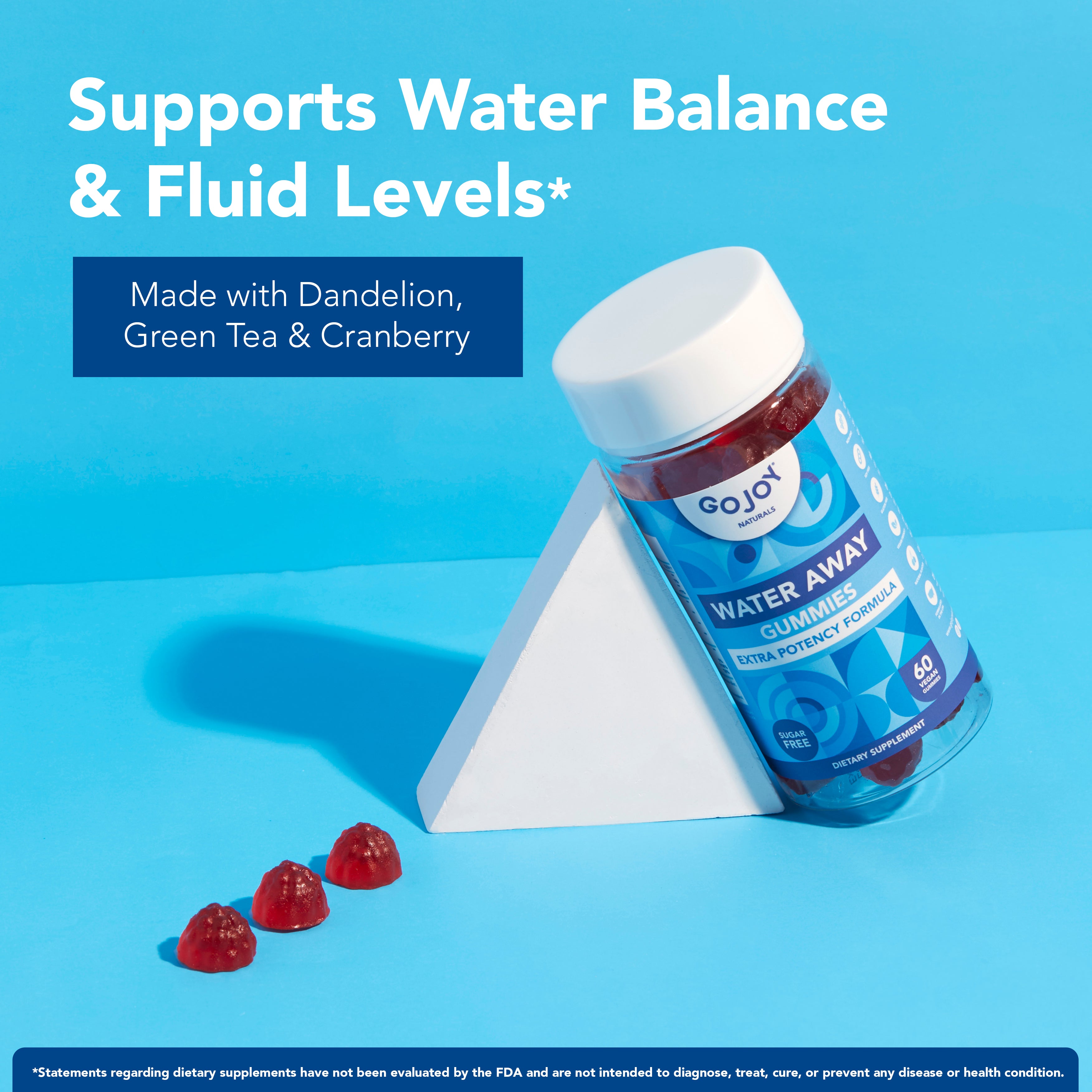 GOJOY Water Away Gummies – Natural Diuretic Support for Water Retention & Fluid Balance